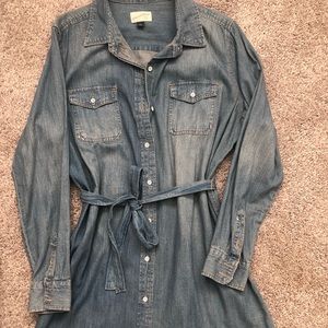 Denim shirt dress